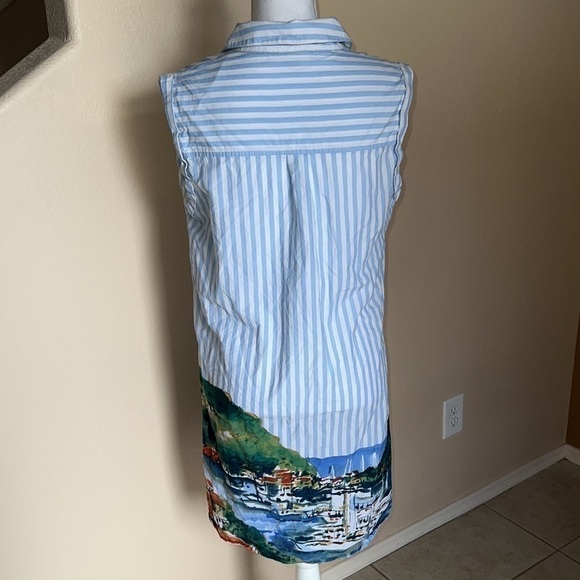Tommy Hilfiger striped shift dress scenic sailboat print - Picture 5 of 7